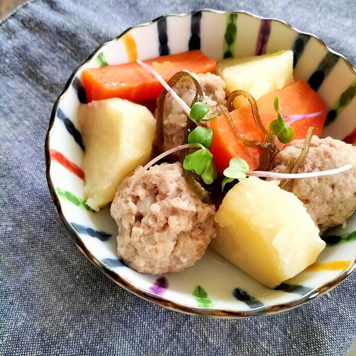 塩昆布肉だんごじゃが♩